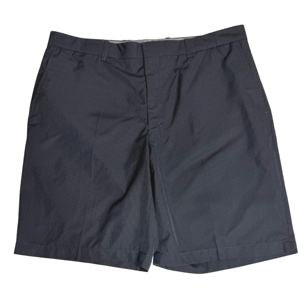 Walter Hagen Golf Shorts Flat Front Performance Navy Blue/Gray Black Mens W38